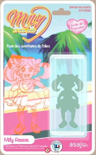 Prototype de blister Mily avec silhouette provisoire